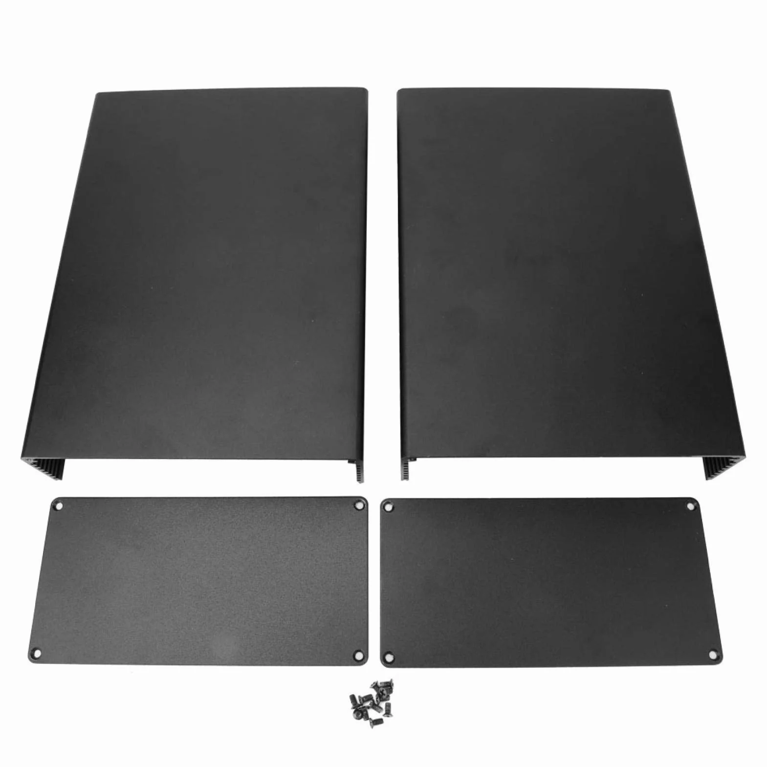 Caja de enfriamiento de aluminio tipo dividido, 80x160x220 mm, electrónica, para disipación de calor, carcasa de controlador, GPS, productos electrónicos