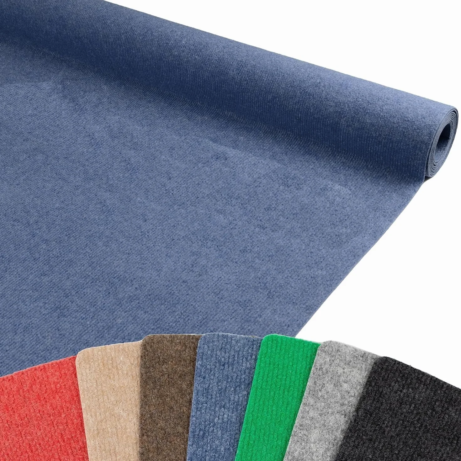 MadeInNature – Moqueta con aguja Malta, Moqueta Longitud y colores a elegir, Azul 2 x 1 m, Anti Fuego B1, Moqueta para ferias, Stands, Eventos, Salón, …