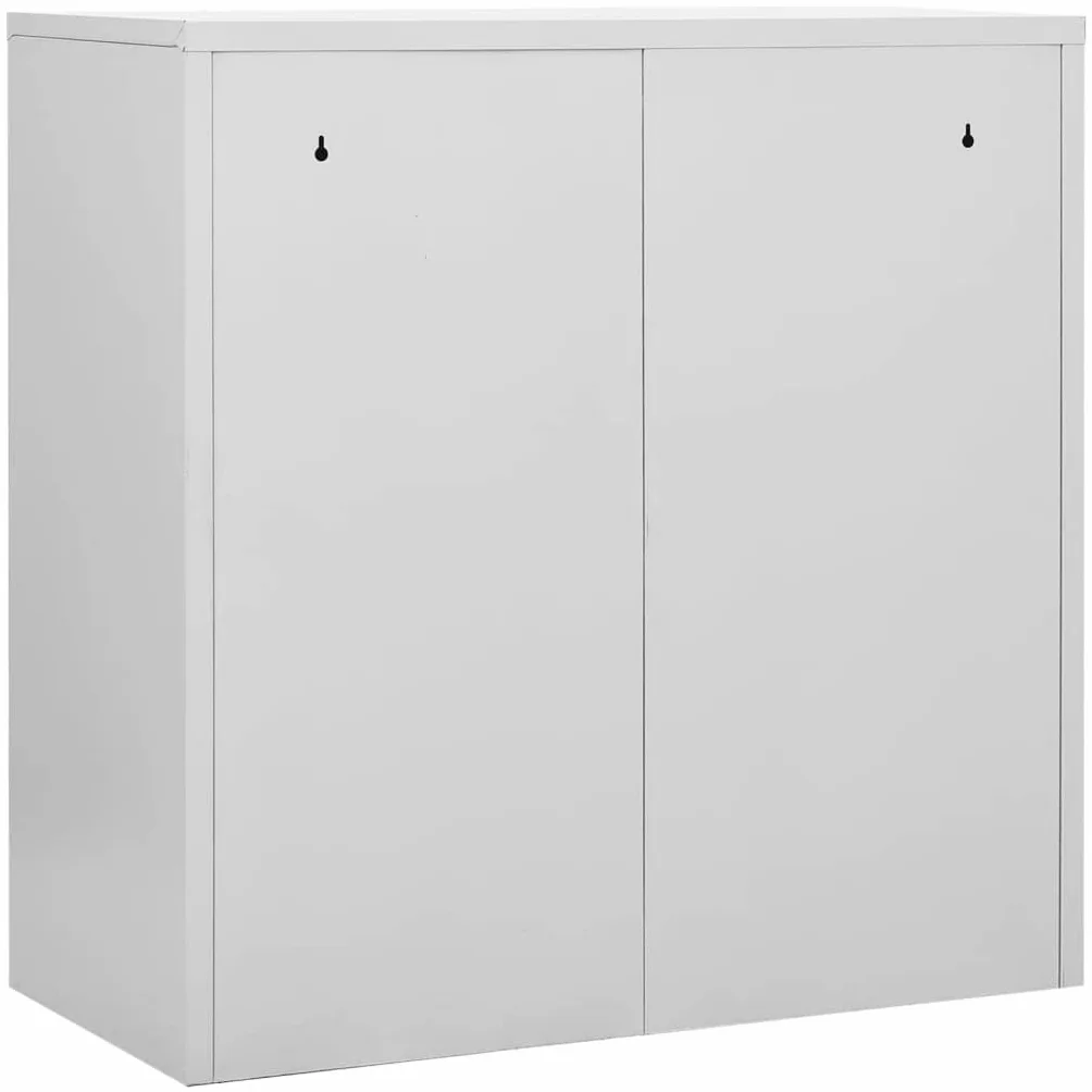 vidaXL Armario Taquilla Casillero de Acero 90x45x92,5 cm Gris Claro y Rojo