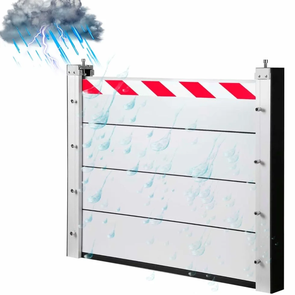Barrera Contra Inundaciones Barrera Antiinundaciones de Aleación de Aluminio Kit de Barrera Contra Inundaciones Reutilizable de Tamaño Personalizado Fácil Instalación YQISHI(425x60cm)