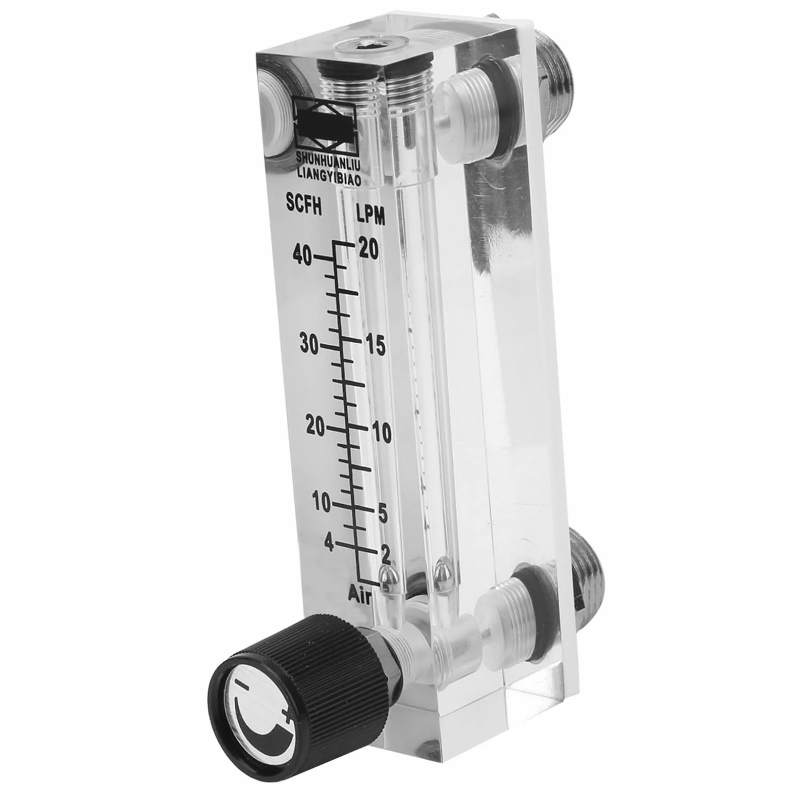 Medidor de Flujo de Gas Ajustable LZM-6T con Lecturas Intuitivas Tipo Panel para Medición de Tasa de Gas 2-20 LPM/4-40 SCFH