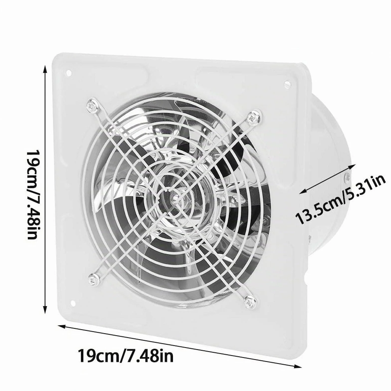 Tyenaza Ventilador Axial de 40W, Ventilador Extractor de Aire Silencioso, 150 mm Extractor Ventilador Extractor de Aire, para Techo y Pared, para Hogar BañO Cocina Garaje VentilacióN(Blanco Crema)