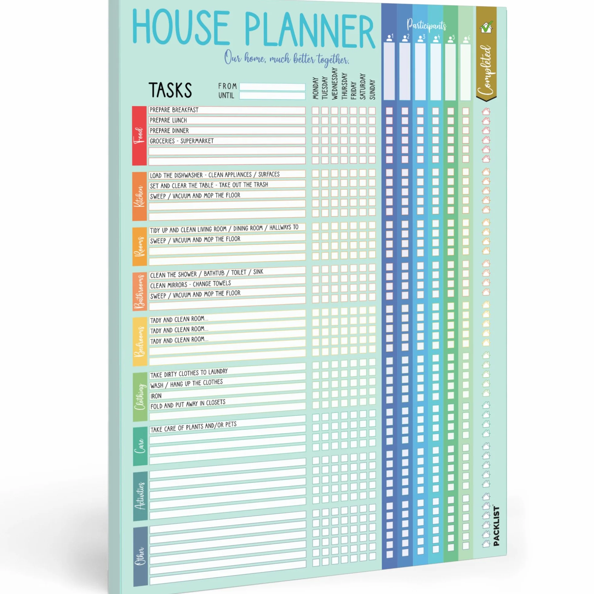 Home Task Planner Cleaning Schedule dla Współlokatorów Rodzin