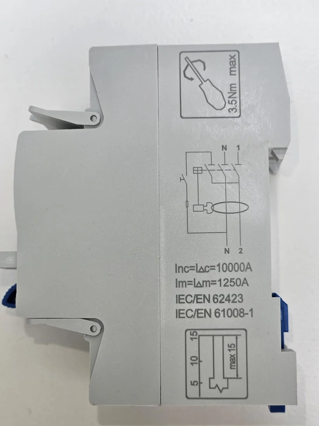 Diferencial electrico Type F-SI |40 amperios|300mA|2 polos (N+F)| con certificaciones oficiales y C E.