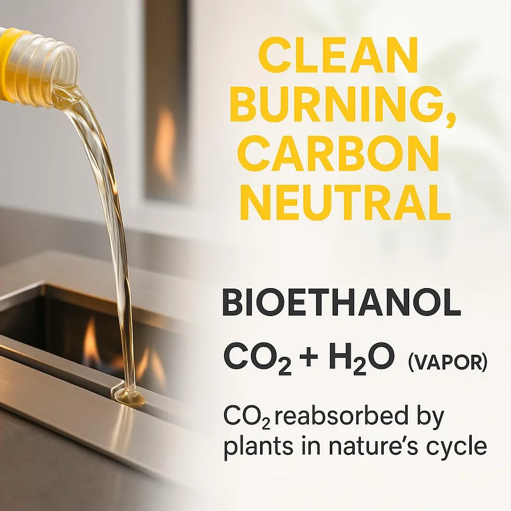 GiDeli Bioetanol 2 x 5 l de aroma a vainilla 96,6% etanol para chimeneas interiores y exteriores, sin humo ni hollín, de maíz y remolacha azucarera