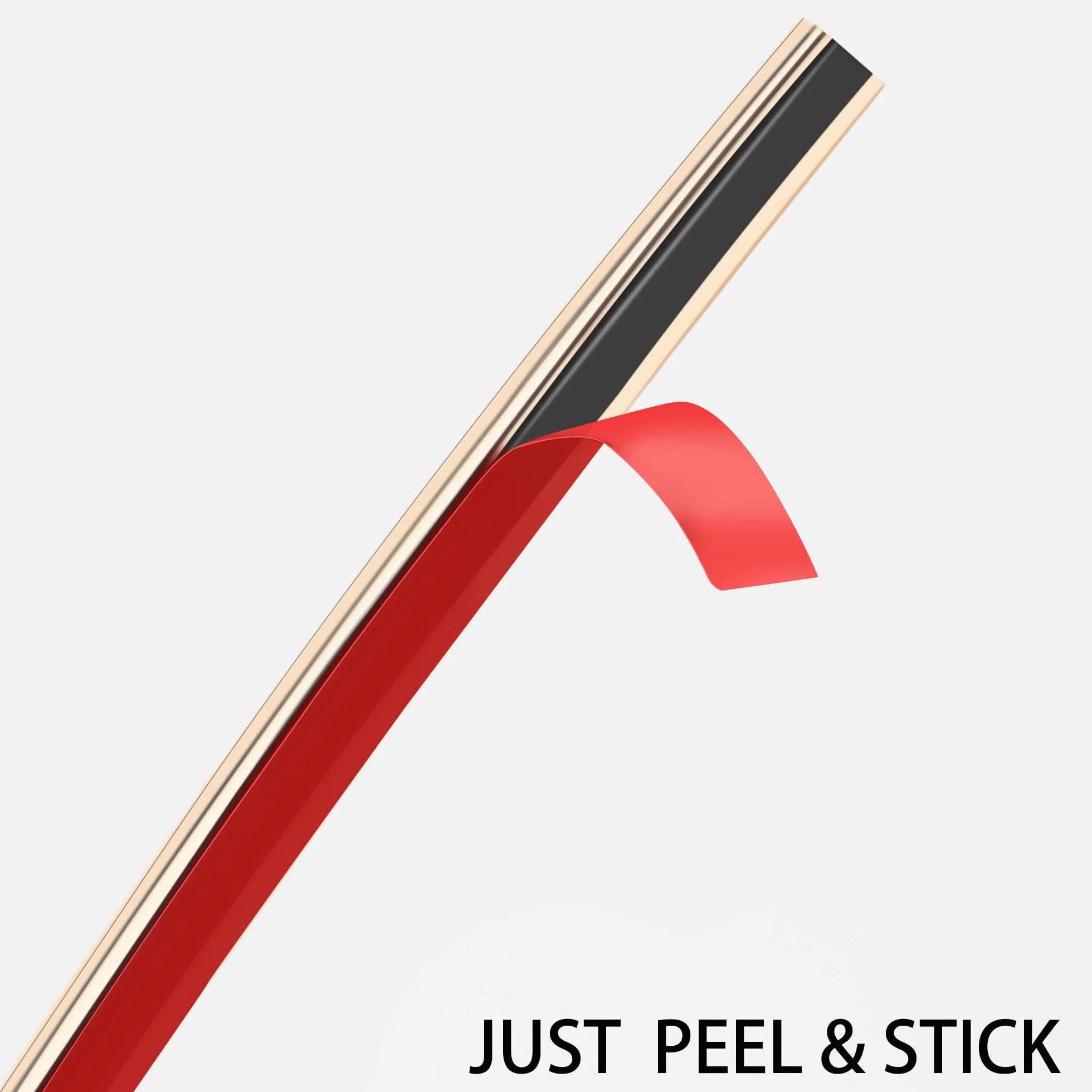 Trimold Moldura autoadhesiva oro cepillado 5 m flexible para bordes espejo pared techo suelo armario azulejo