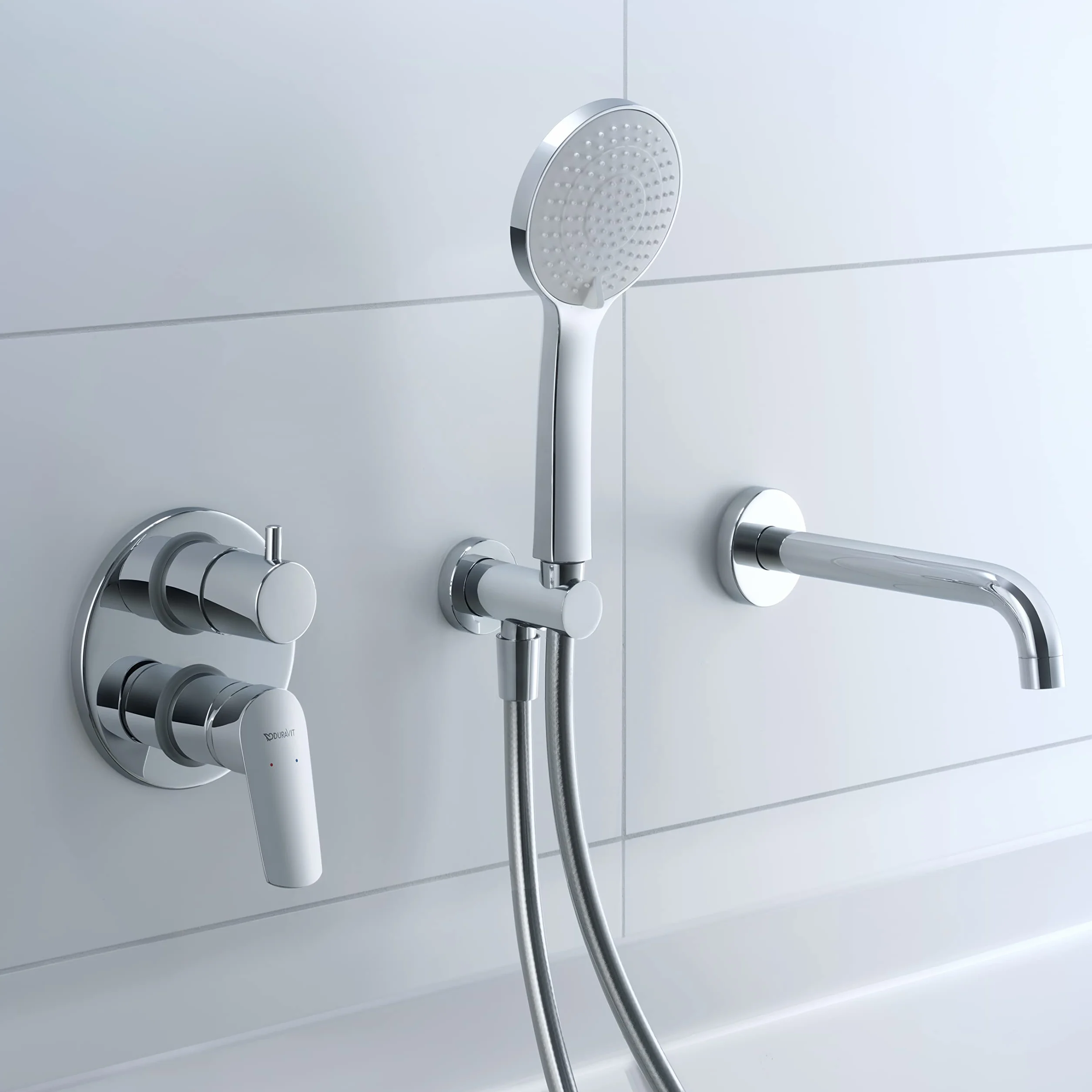Duravit Codo de conexión a la pared cromo