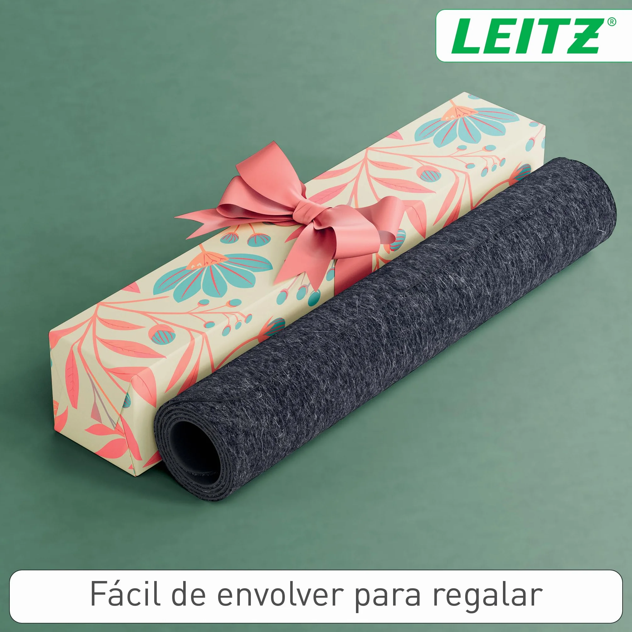 Leitz Alfombrilla de Fieltro Grande para Escritorio 70x36cm Gris Protector Antideslizante