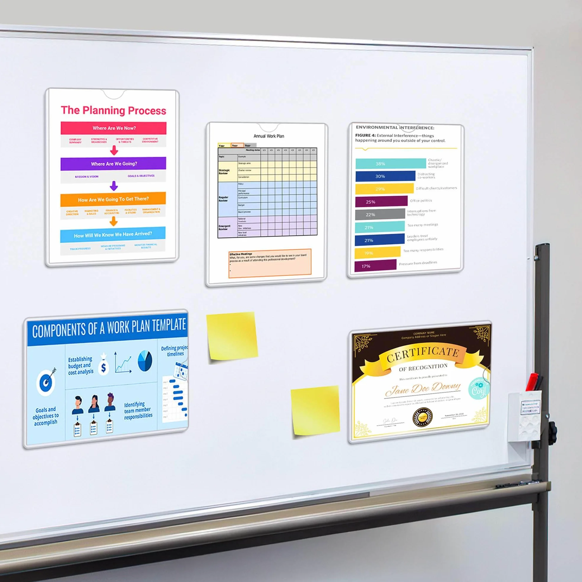 Soporte de Pared A4 Magnético y Adhesivo, Pack de 2 – Expositor Acrílico Transparente para Carteles