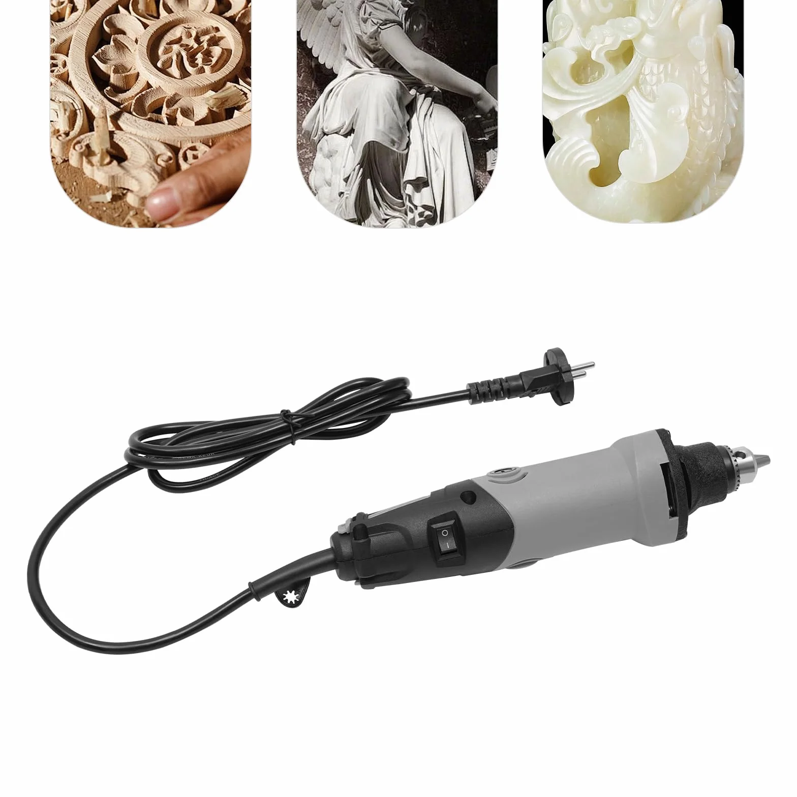 Amoladora recta eléctrica, 400W 220V, 6 modos de velocidad, pequeña y ligera para grabado, corte, rectificado, corte, pulido y taladrado