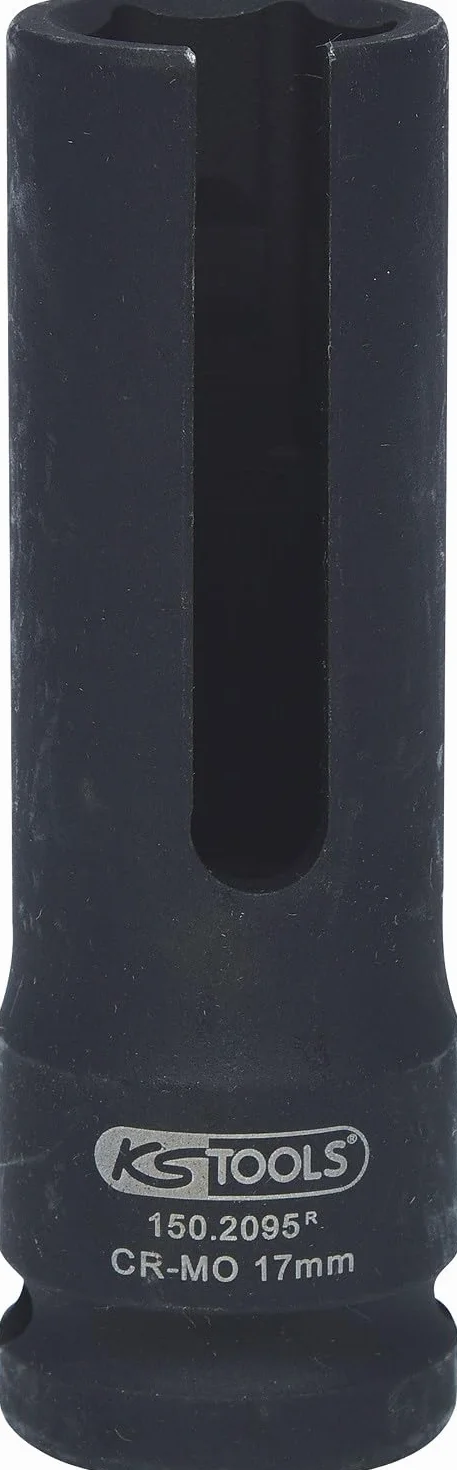 KS Tools 150.2095 Llave de vaso de 1/2" para sondas lambda 17,0 mm, larga