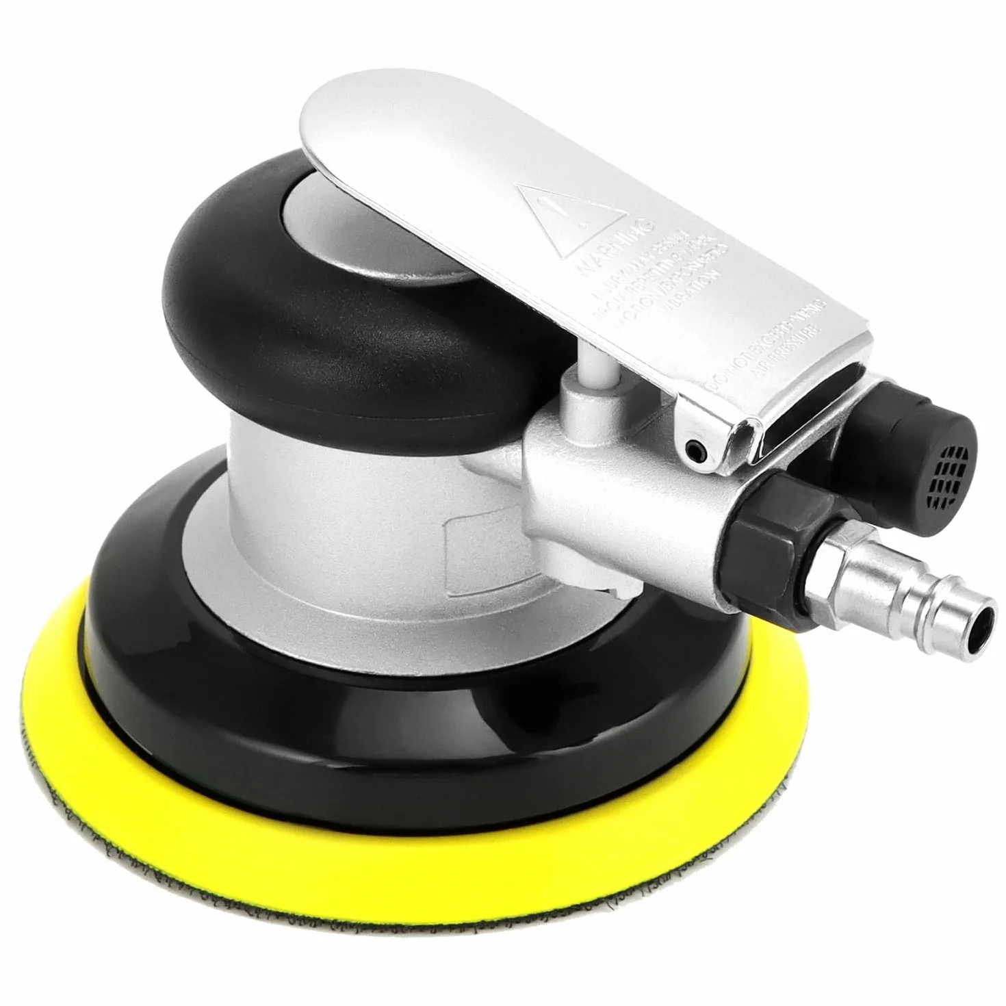QWORK® Lijadora excéntrica de aire comprimido 125 mm - 12000 rpm - pulidora neumática de alto rendimiento para pulir, esmerilar y lijar coches