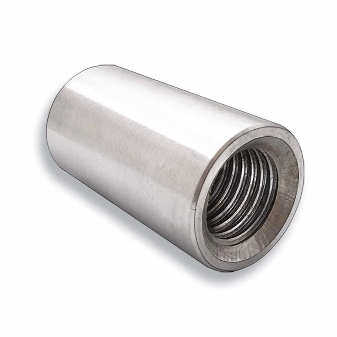 Manguito de rosca redondo A4, de acero inoxidable, tuerca de conexión, tuerca larga V4A, modelo redondo, M6, M8, M10, M12, M16, M20 (25, M8 x 30 mm)