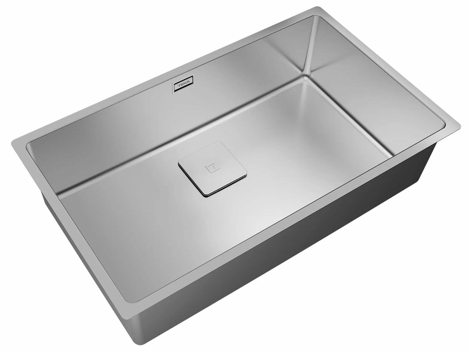 Teka FlexLinea RS15 71.40 - Fregadero Cocina 1 Seno, de 80 cm, Triple Posibilidad de Instalación, Encastre, Enrasar, Bajo Encimera, Acero Inoxidable