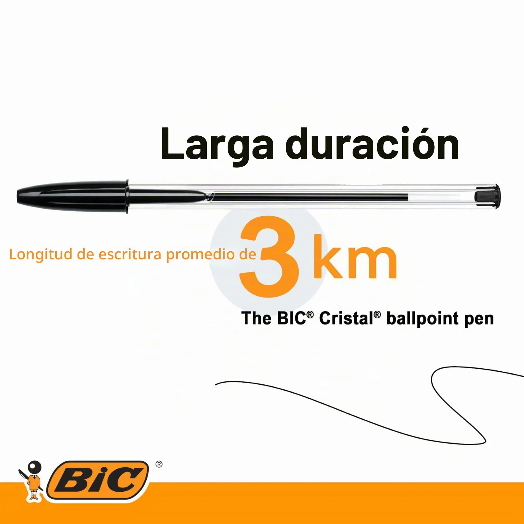 Bic Cristal Original Bolígrafos Punta Media 1,0 mm Negro Caja 50 Unidades
