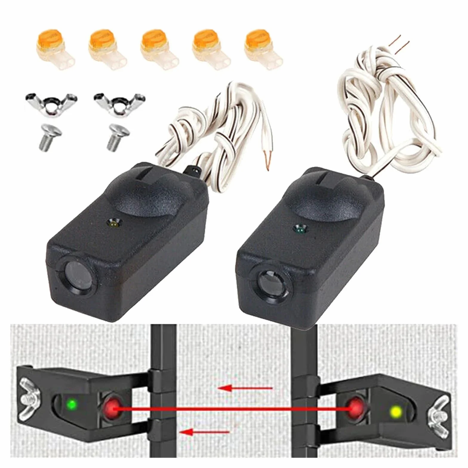 Fotocélulas universales con Sensor de haz 41A5034 for abridor de puerta corredera de garaje Liftmaster Chamberlain Sears Abridor AutomáTico De Puerta Corredera