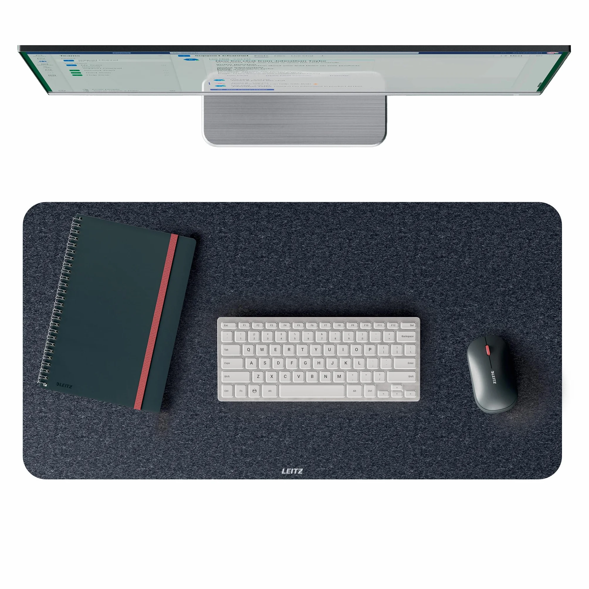 Leitz Alfombrilla de Fieltro Grande para Escritorio 70x36cm Gris Protector Antideslizante