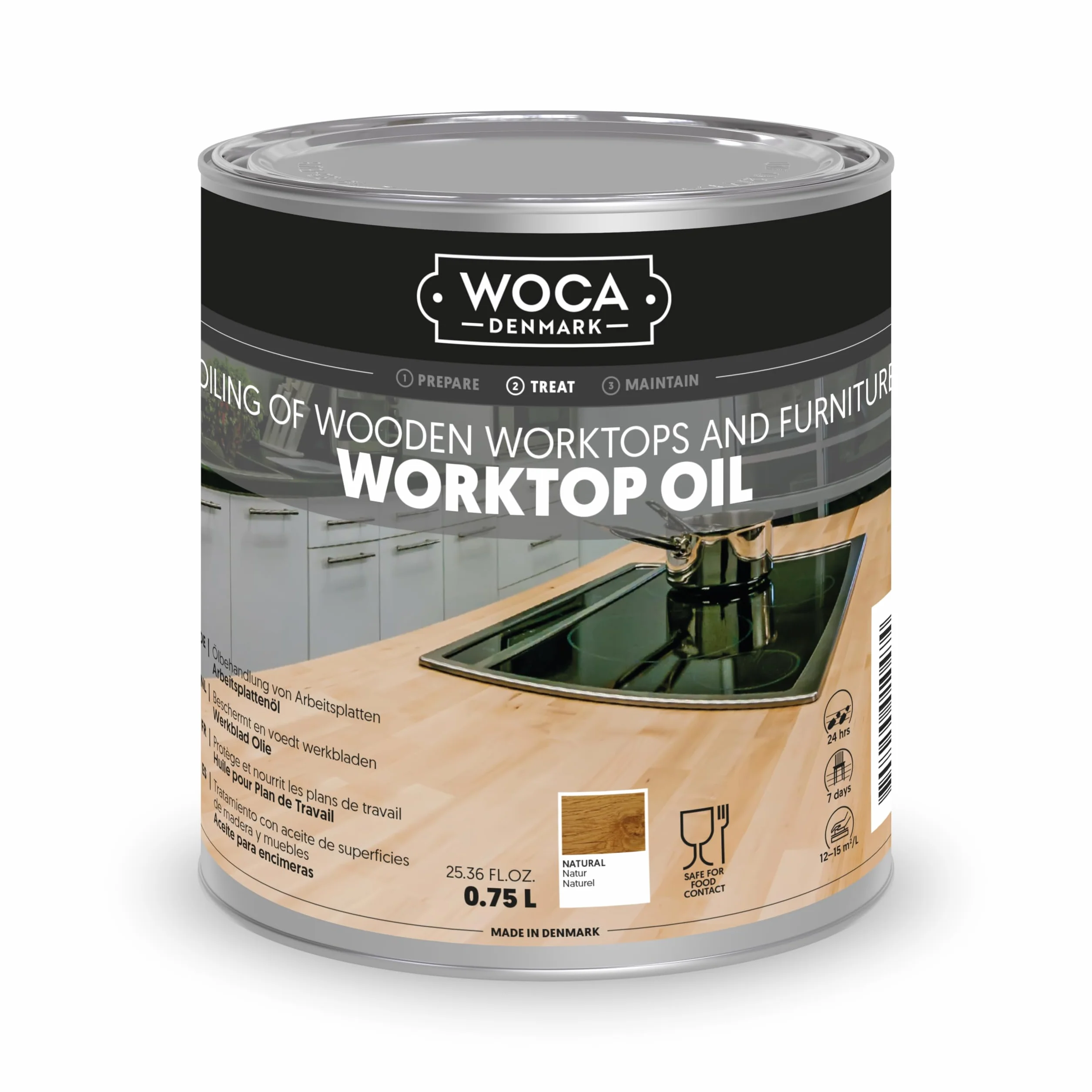 Woca 527713AA - Aceite de encimera, 0,75 l, naturaleza