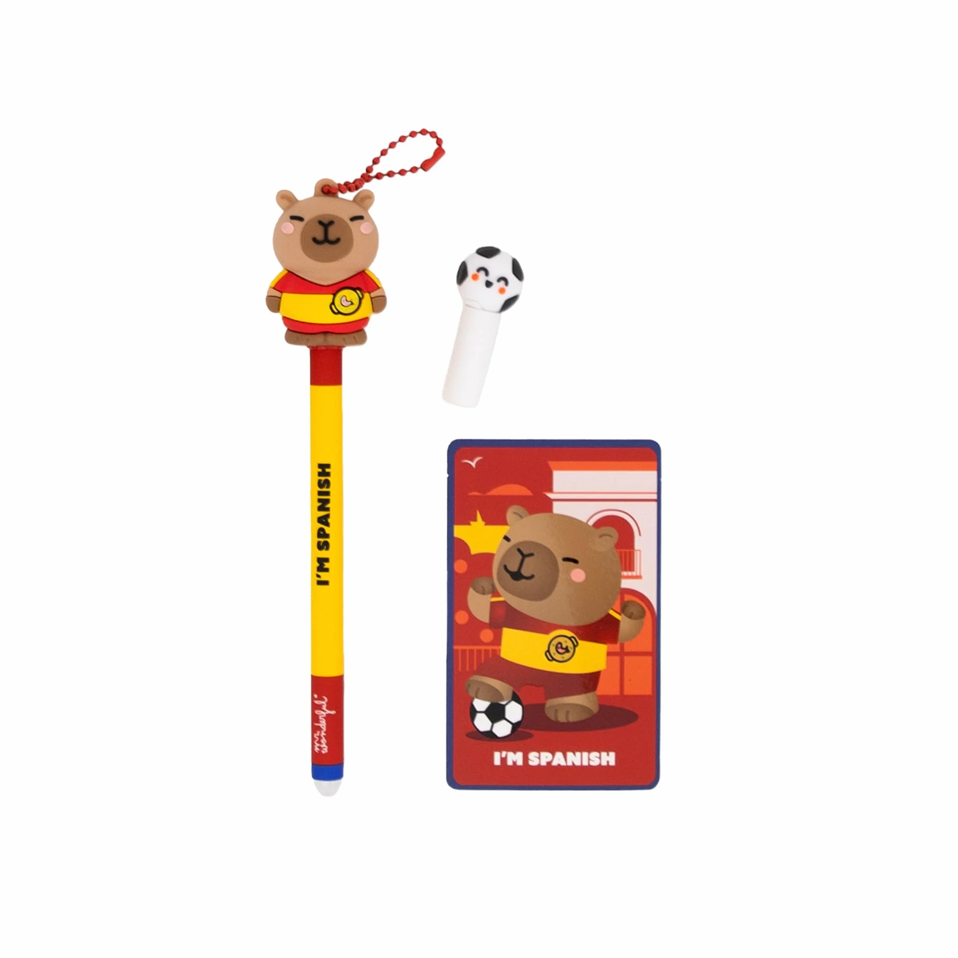 Mr. Wonderful Wonder Gol Blind Box Bolígrafo Borrable Sorpresa Llavero Capibara Bolis Coleccionables Tinta Azul