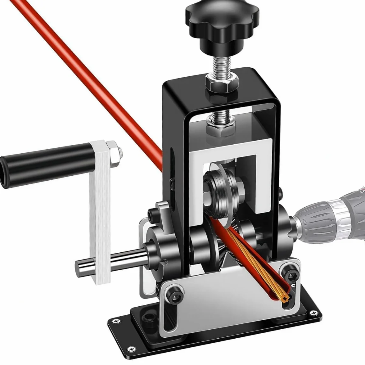 Maquina Pelacables Cobre Automático Manual, 1-25 mm Pela Cables de Electricidad, Cable de Diámetro con Manivela, Maquina de Pelar Profesional
