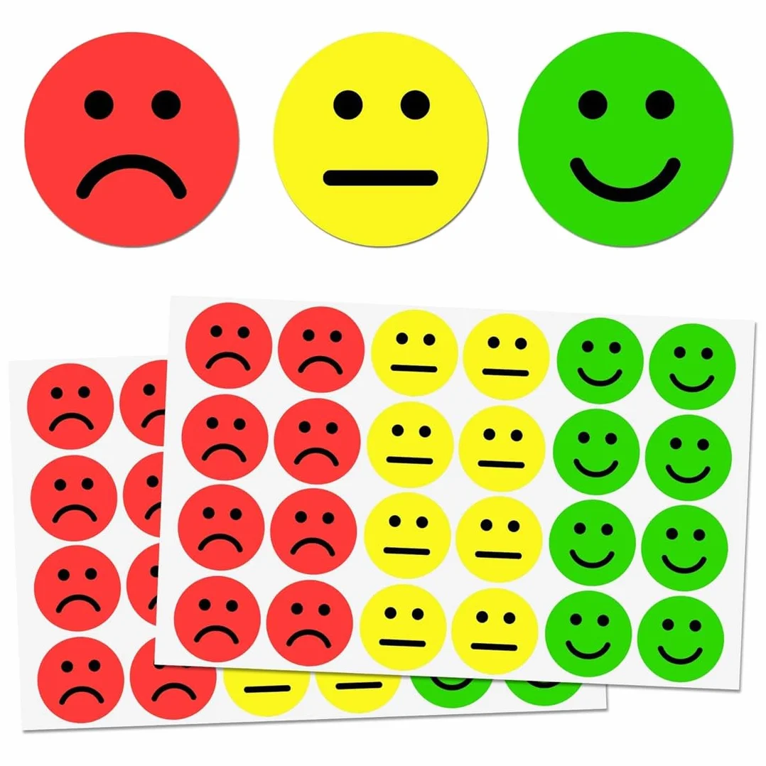 Pegatinas para niños 600 Unidades, Comportamiento Cuadro de recompensas, Calendario de tareas (2,5 cm) Rojo Amarillo Verde
