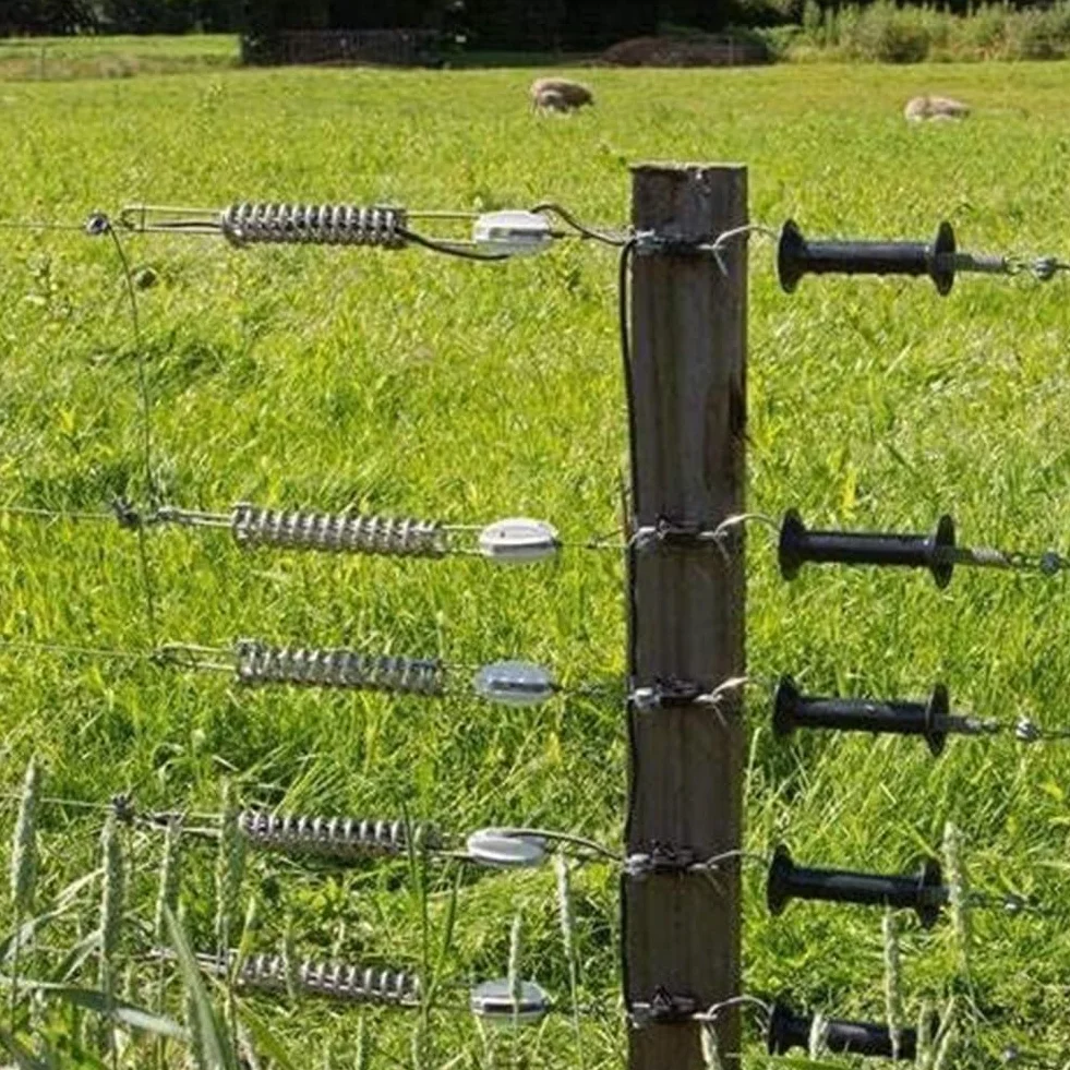 Tirador de puerta para valla eléctrica para granjas de ganado con aislante, valla para ganado, ovejas, caballos y cerdos, accesorio de valla de pasto