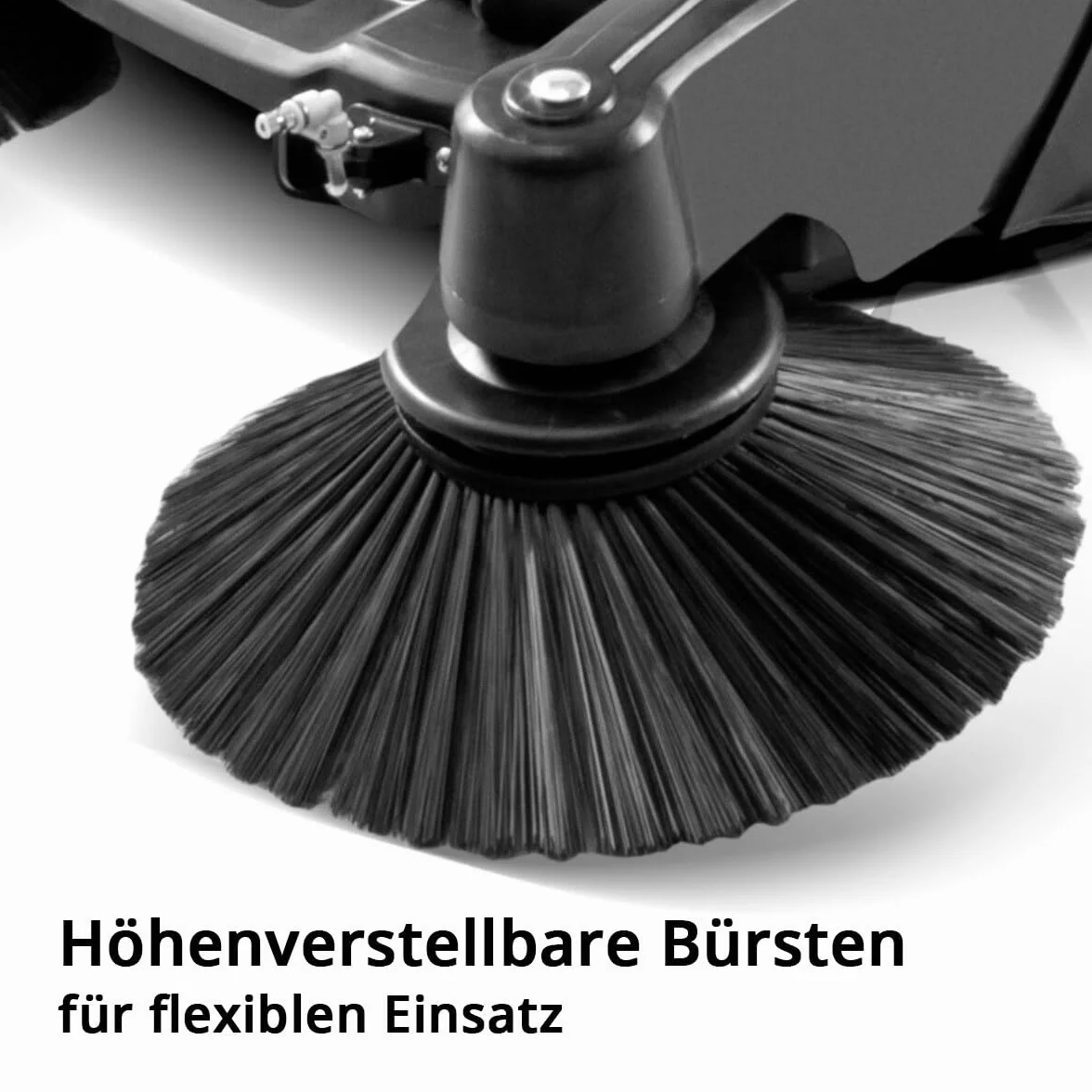 Barredora STAHLWERK SLW-55 ST con anchura de barrido de 1000 mm, capacidad de 55 l y depósito de agua de 5 l, barredora manual/barredora de suelos húmedos para limpieza en seco y en húmedo.