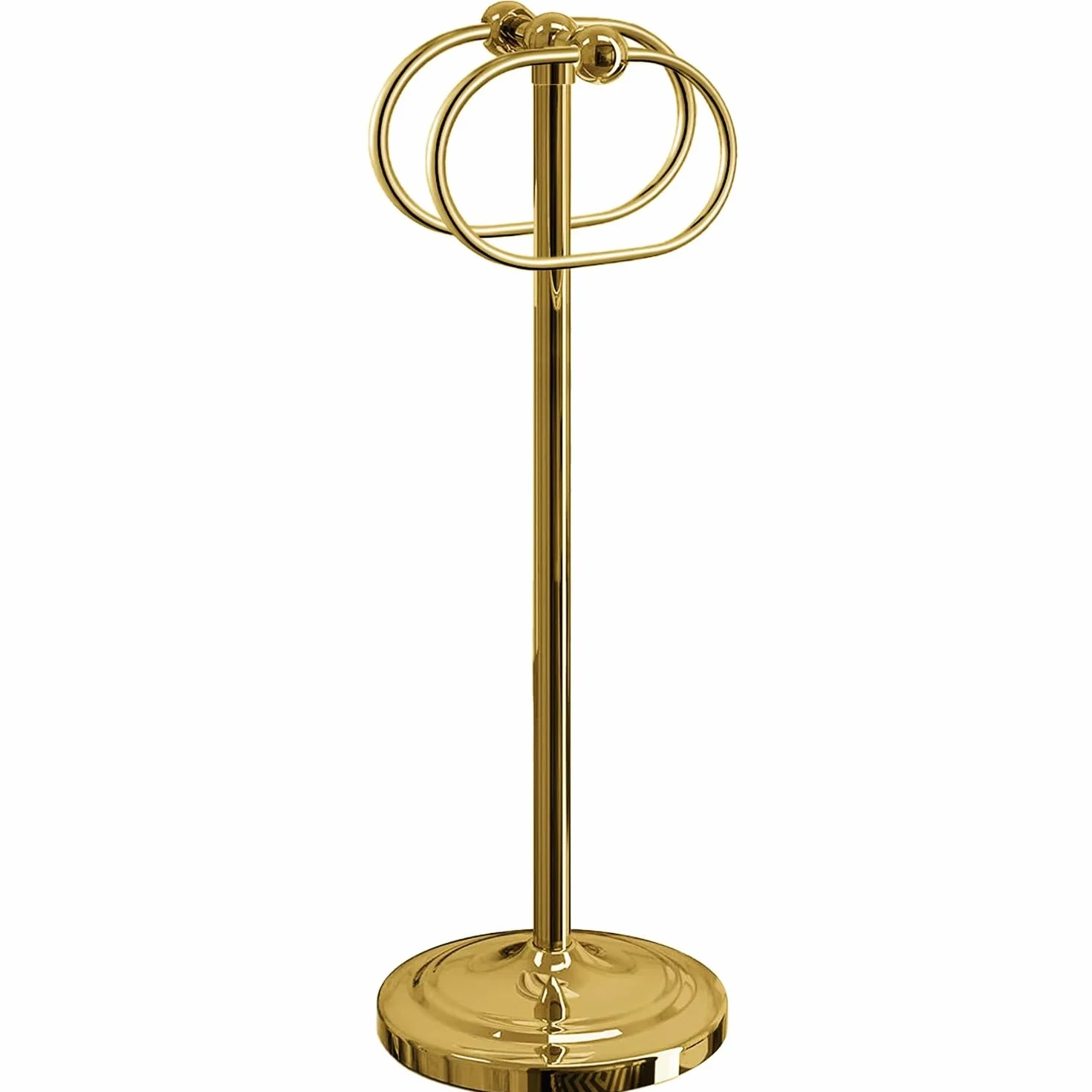 Toallero de Barra Portatoallas de Acero Inoxidable Base Antideslizante de 16 Pulgadas con Anillos Ovalados Dobles para Baño y Cocina