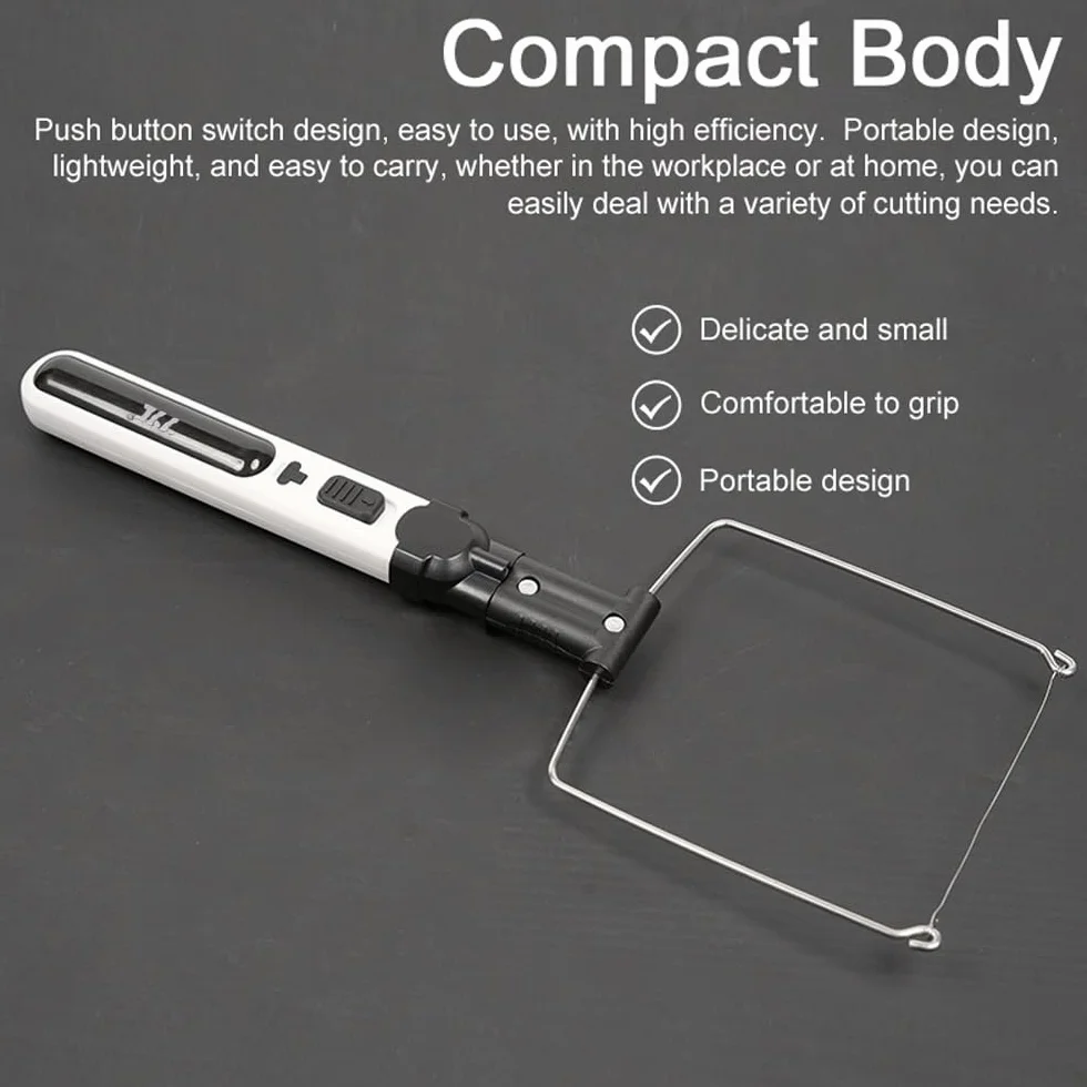 Geevorks Cortador de Espuma de Poliestireno Electrico,Pluma de Corte de Espuma,Cortador de Alambre Caliente,550 ℃ con Luz Led Delantera, 2,0 Ah, 5 Segundos Calentamiento Rápido