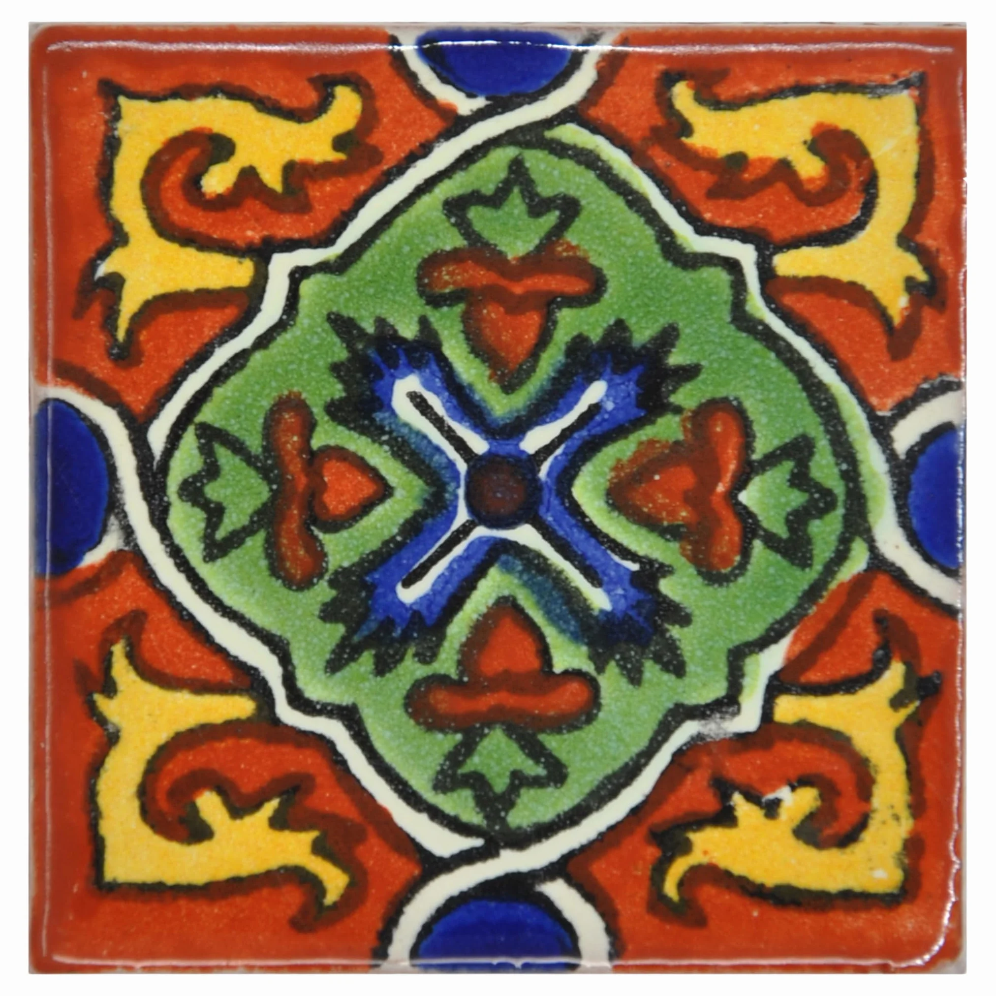 Tumia LAC Azulejos Mexicanos Artesanales de Talavera de 5cm