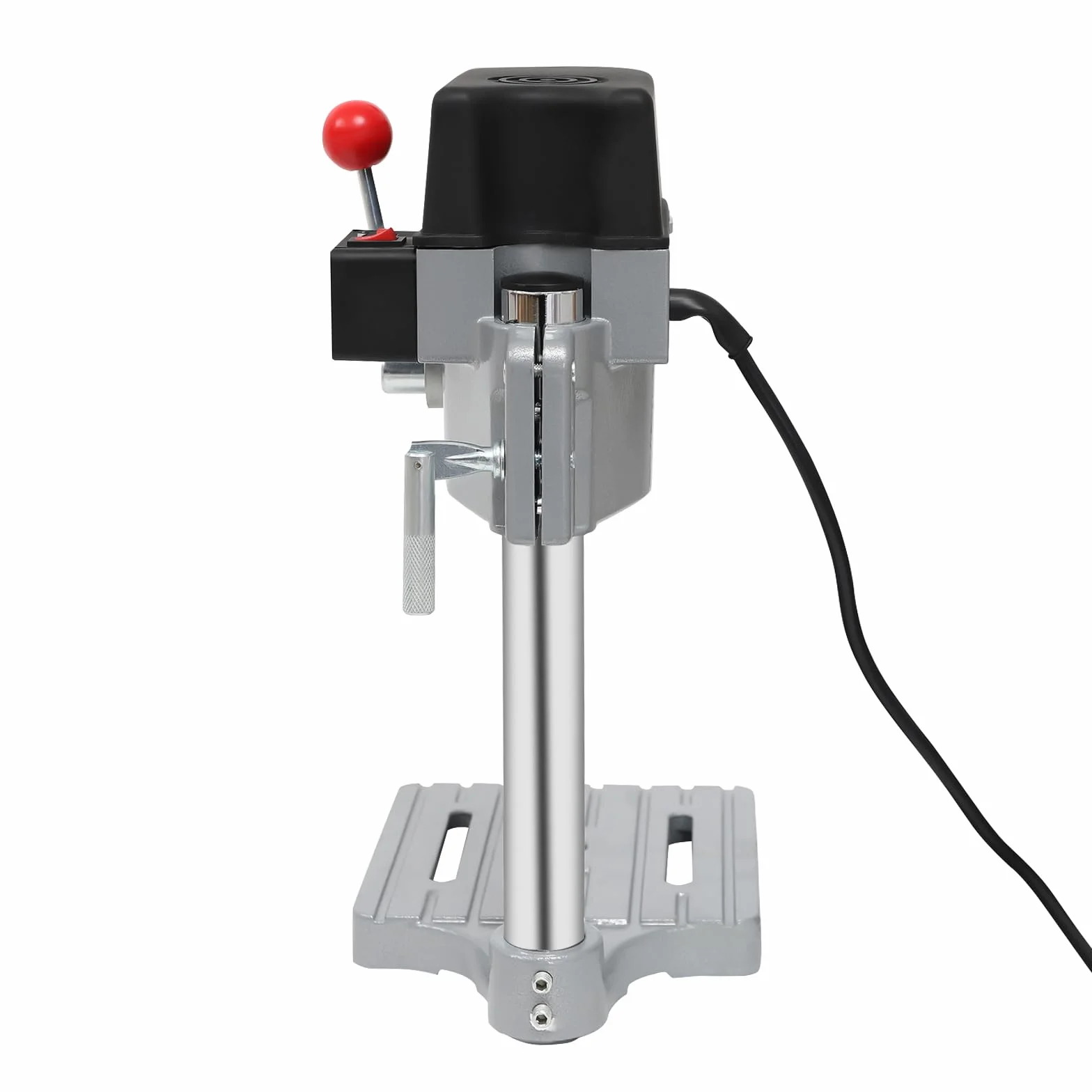 Taladro de mesa, banco eléctrico, soporte de prensa de 340 W, taladro de columna silencioso, tres velocidades ajustables, para taladrar madera, placas de plástico