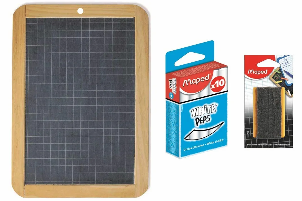 Maped Kit de pizarra negra de piedra 260 x 182 mm