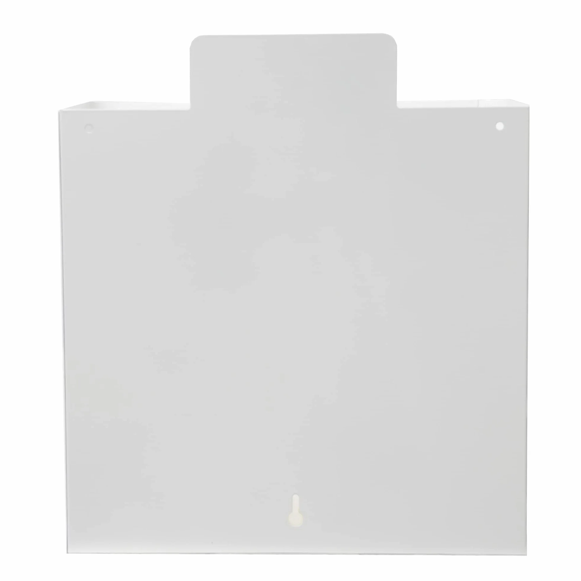 Amig - Cesta de publicidad - Buzón para Publicidad con Rejilla Frontal - Uso exterior - Acero - Blanco - 32 x 36 x 19 cm