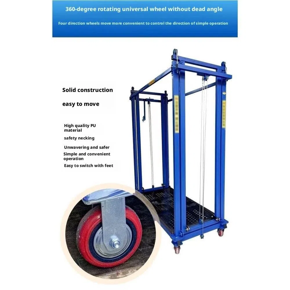 Andamio eléctrico de 300 kg, móvil, plegable, para obras de construcción, andamio de elevación eléctrica (2 m)