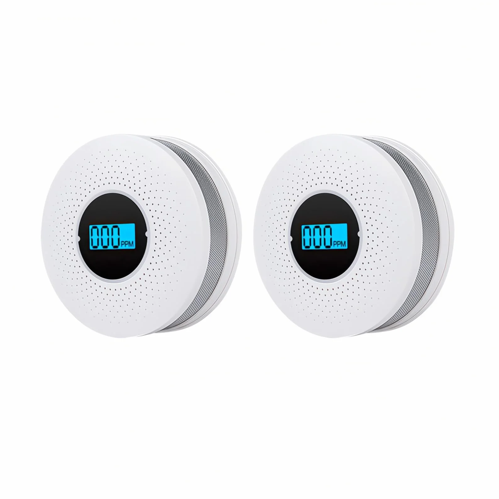 2 Paquetes Detectores Combinados MonóXido Carbono y Humo Pantalla LCD Que Funcionan con Pilas para El Hogar Detectores 2 En 1 FáCiles Instalar PortáTiles para Viajar