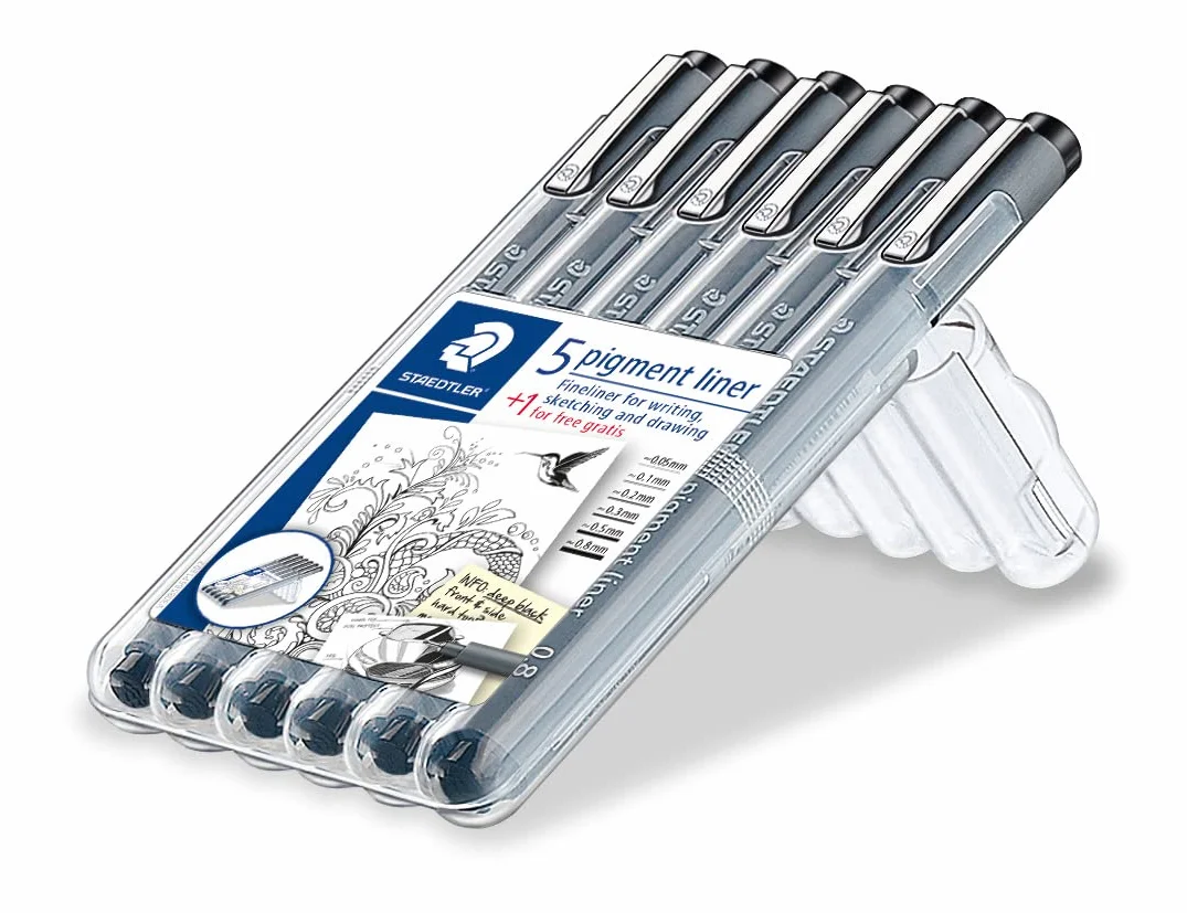 Staedtler 308 02-9 Rotulador de Punta Fina Multicolor Paquete de 6
