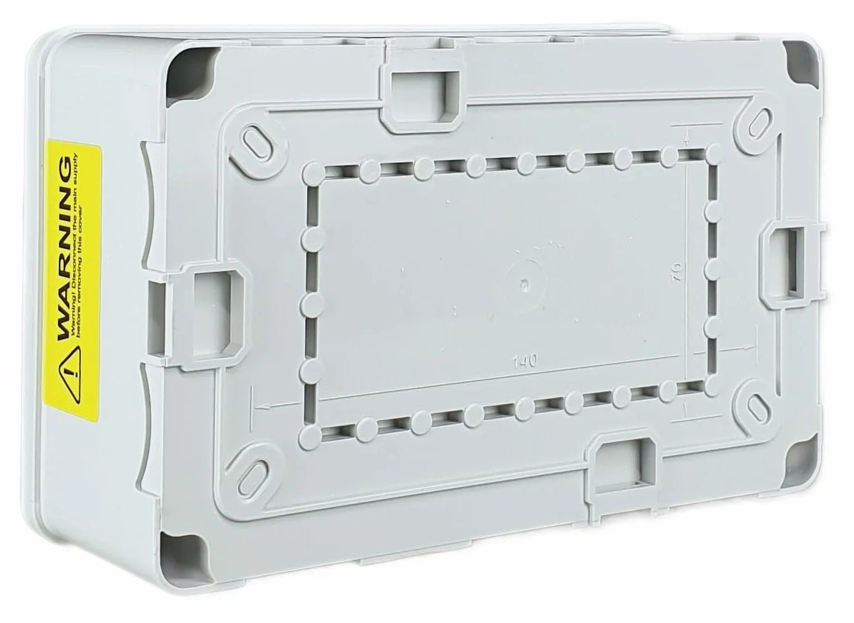 RoadEu - Enchufe de pared CEE 32A 3P 230V con interruptor principal 0-1 - Distribuidor de corriente con bloqueo - IP44 resistente a la intemperie - para taller, jardín, garaje