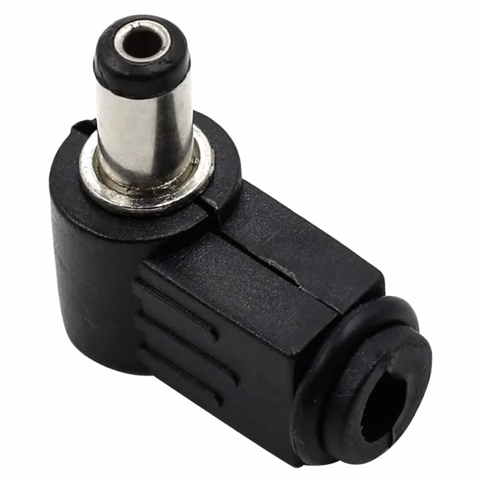 10 Piezas 90 Grados Ángulo Recto 2,5X5,5mm 2,5mm Cable de Alimentación Cc Enchufe Macho Conector Adaptador de Punta de Cable de Soldadura, 5525