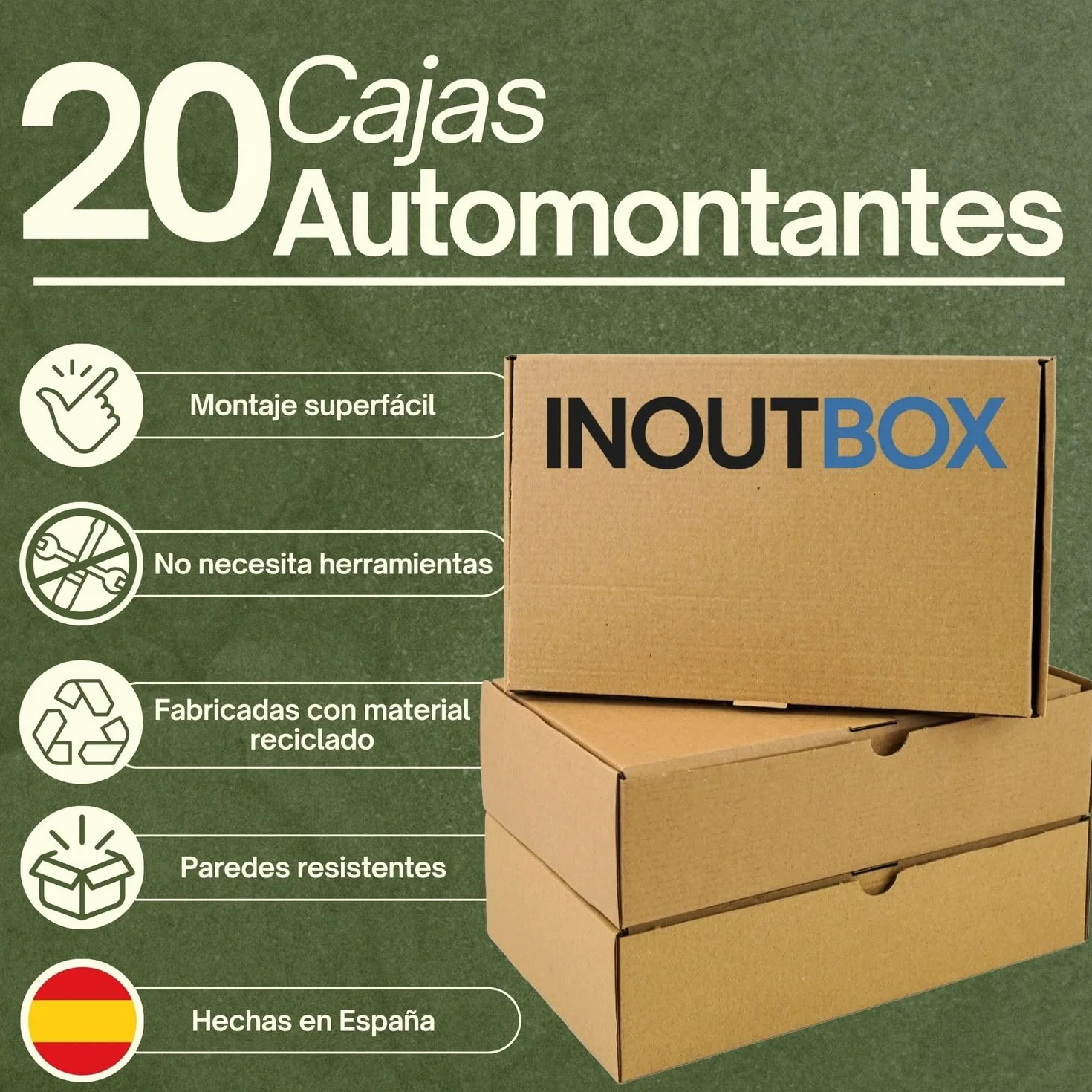 Cajas de Cartón Pequeñas para Envíos 20Pcs 25x16x7cm