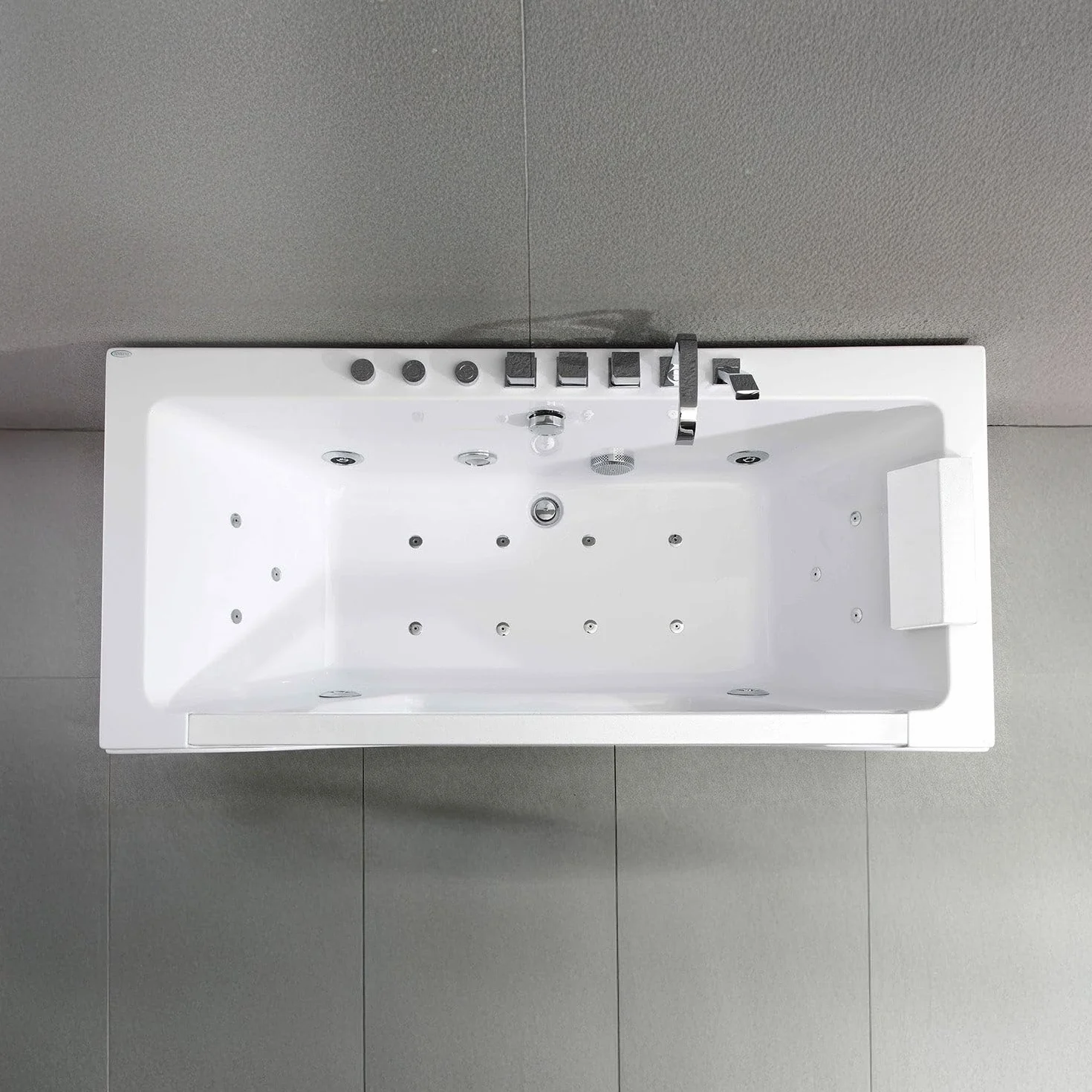 SPALINA Tahiti White Jets - Bañera de hidromasaje con Ojo de Buey L. 170 x l. 78 cm