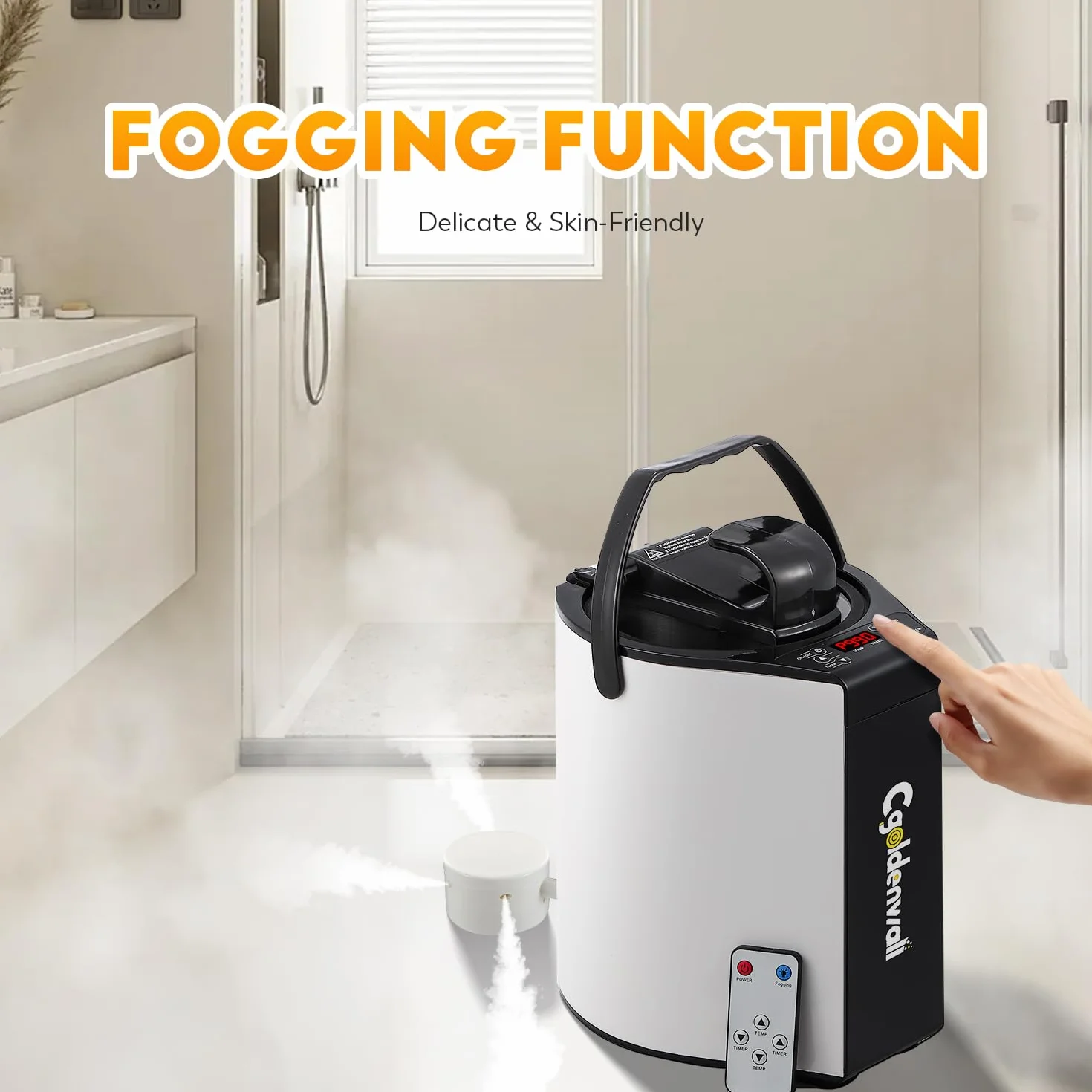 CGOLDENWALL Portátil Sauna de Vapor Hogar 3L, Generador de Vapor para Personal Spa, Olla de Vapor de Sauna con Control Remoto, Adecuado para Tienda Sauna, Desintoxicación