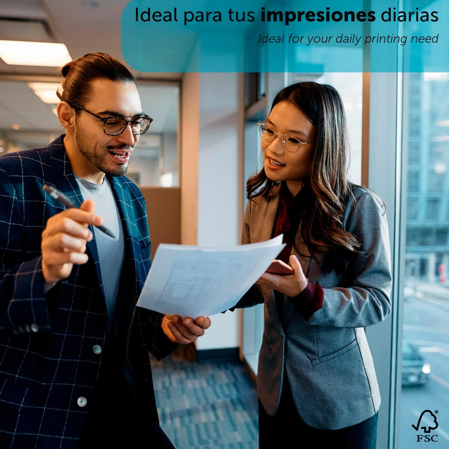 Papel Multiusos A4 100gr 100 Hojas, Folios para Impresoras Laser e Inyección, Fotocopiadora, Fax, Oficina