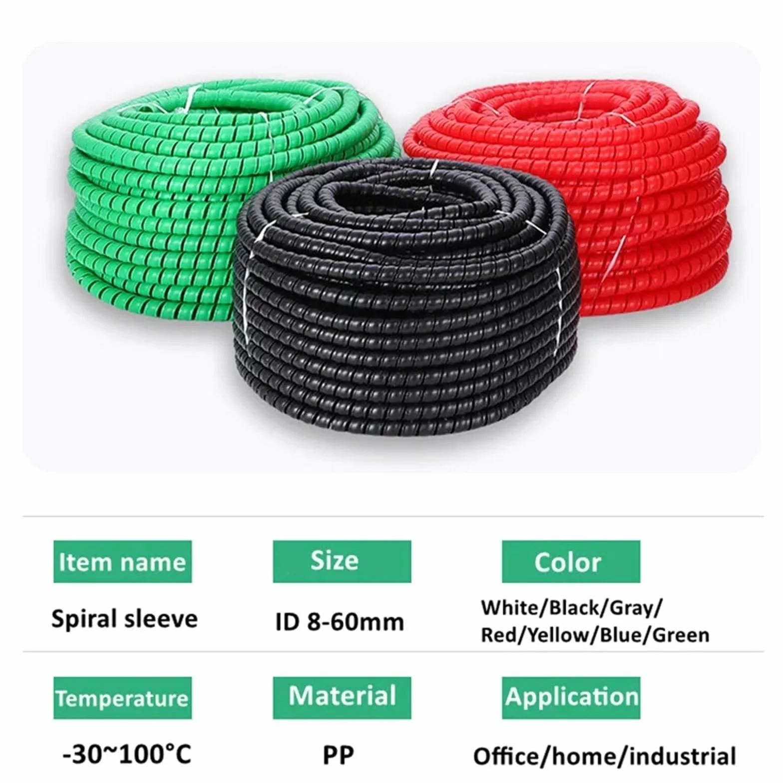 Protector de Manguera hidráulica Flexible de 5 Metros con Espiral for tuberías de Aceite Herramientas(Blue,ID 30mm)