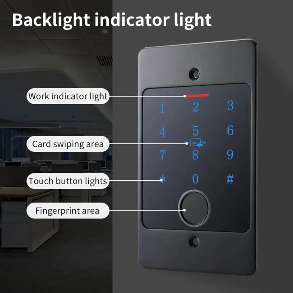 Cerradura de Puerta Inteligente con Teclado RFID, Aplicación WiFi Tuya, Controlador de Acceso, Teclado Metálico Impermeable, Instalación Oculta, Control de Acceso, B