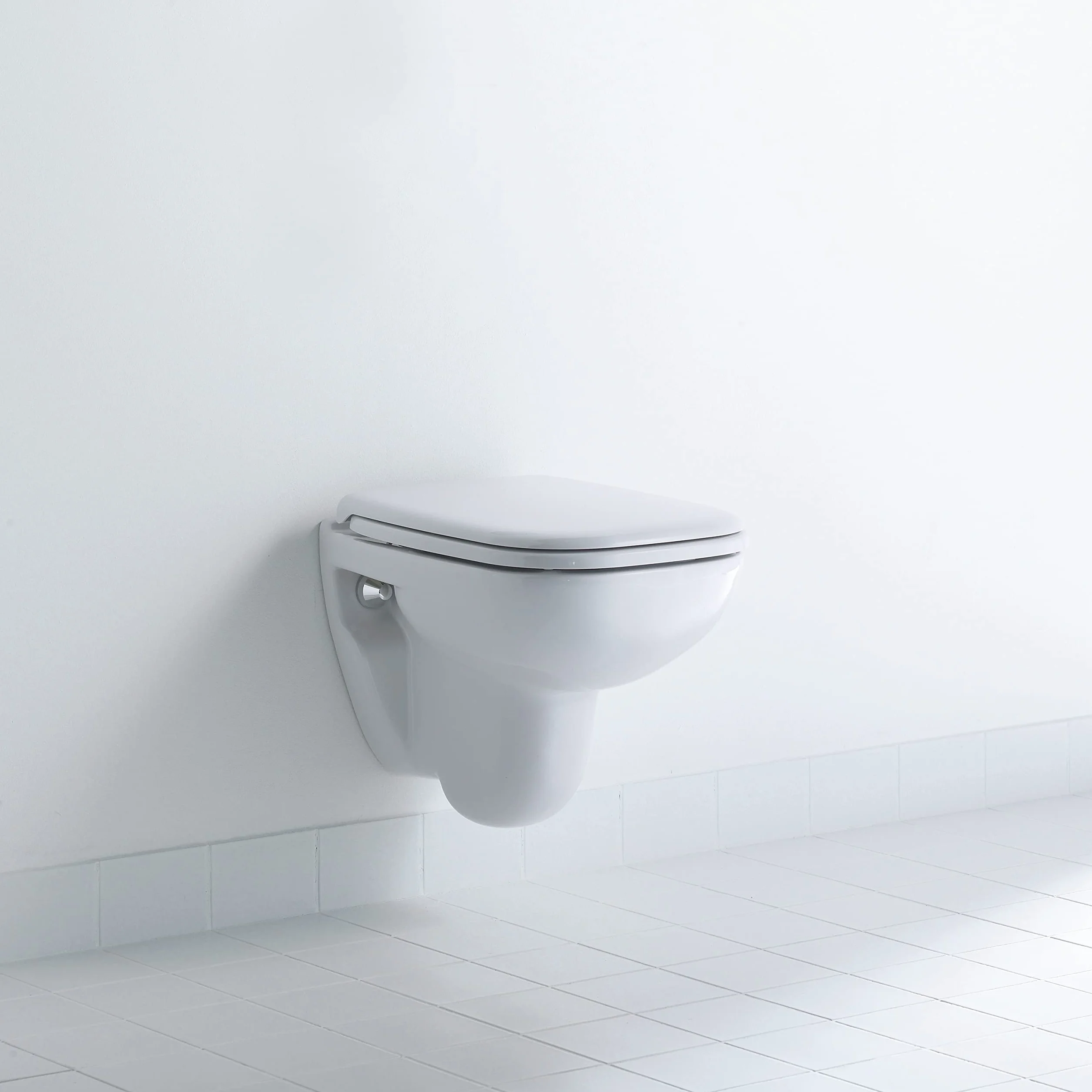 Duravit D-Code tapa WC, asiento de inodoro de urea duroplast, tapadera wc con bisagras de acero inoxidable, tapa de wc en forma de D, tapa de inodoro blanco