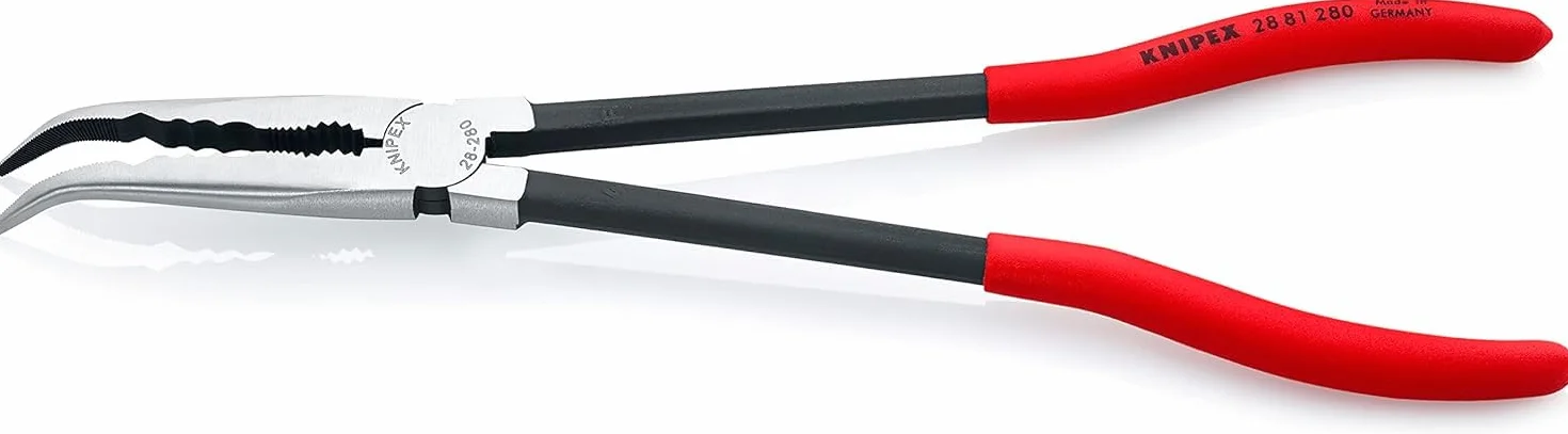 KNIPEX Alicate de montaje de bocas largas con perfiles transversales recubiertos de plástico 280 mm, 28 81 280