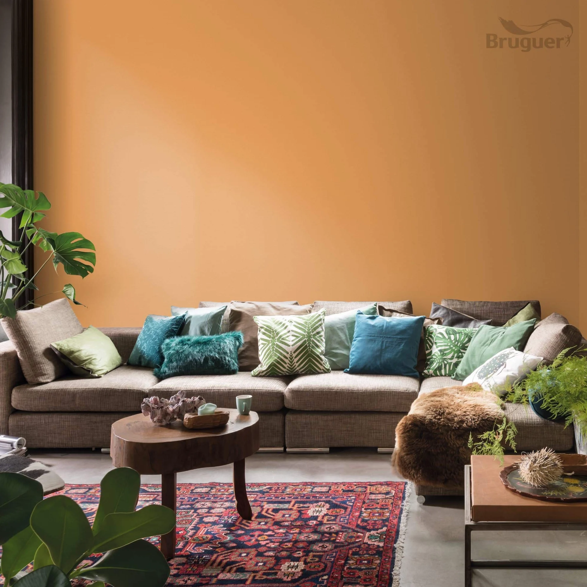 Bruguer Colores del Mundo Pintura para paredes monocapa India Melocotón Natural 4 L