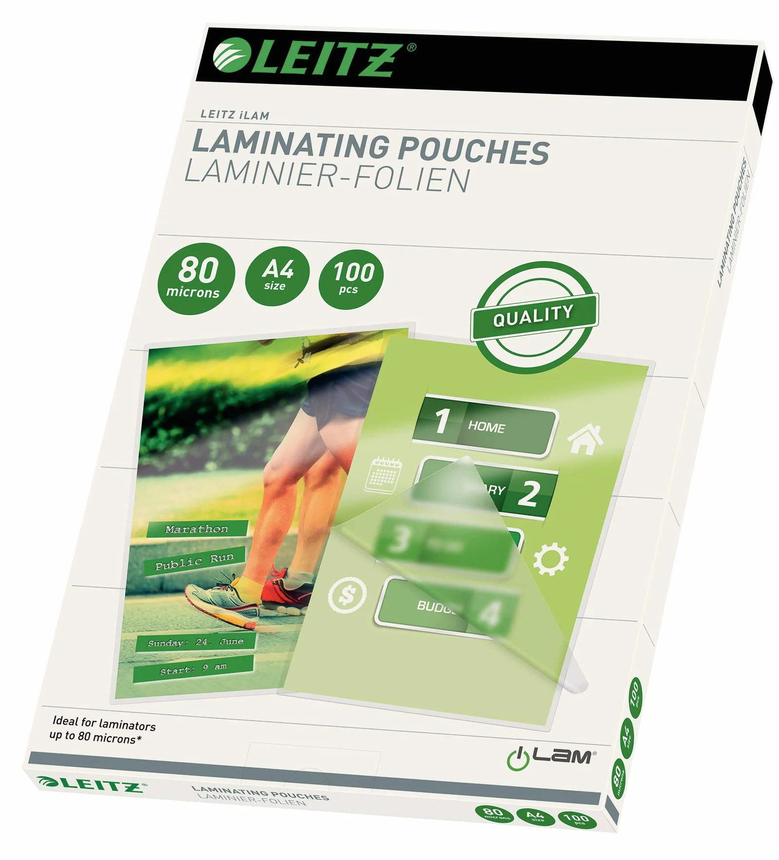 Leitz iLam Bolsas de Plastificación A4 80 Micras Transparente Brillante Pack 100