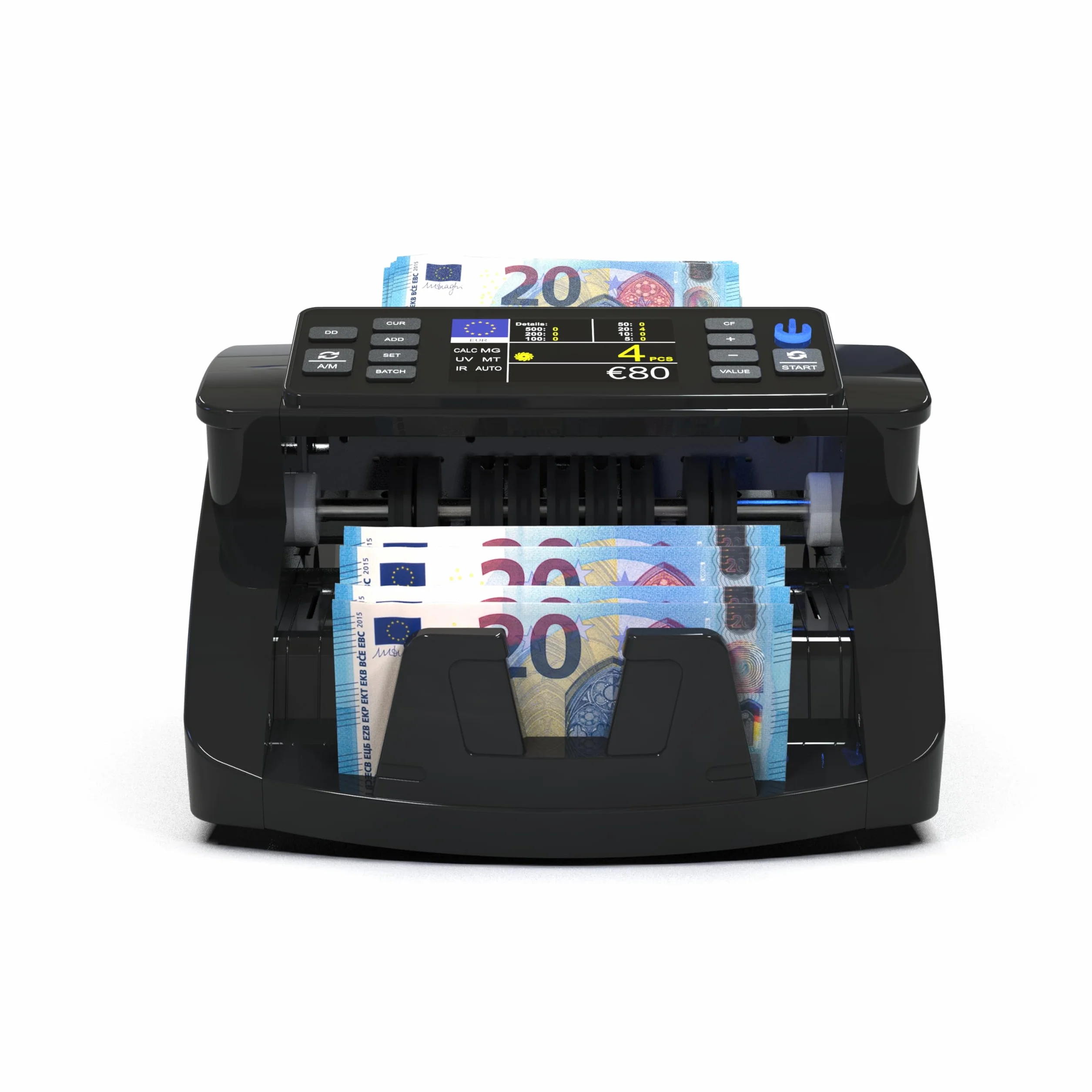 Detectalia V10 Contadora de Billetes UV/MG/IR/MT/DD 1000 Bill/min Pantalla TFT 3.5"
