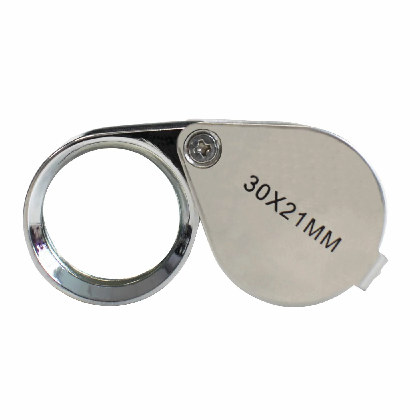DIGIFLEX Lupa de Joyero Cristal de 21 mm - 30 Aumentos - Joyería Antigüedades Lente Sellos Relojero - Lupa de Bolsillo de Gran Aumento Portatil - Ideal para Relojero, Conocedor de Monedas y Sellos